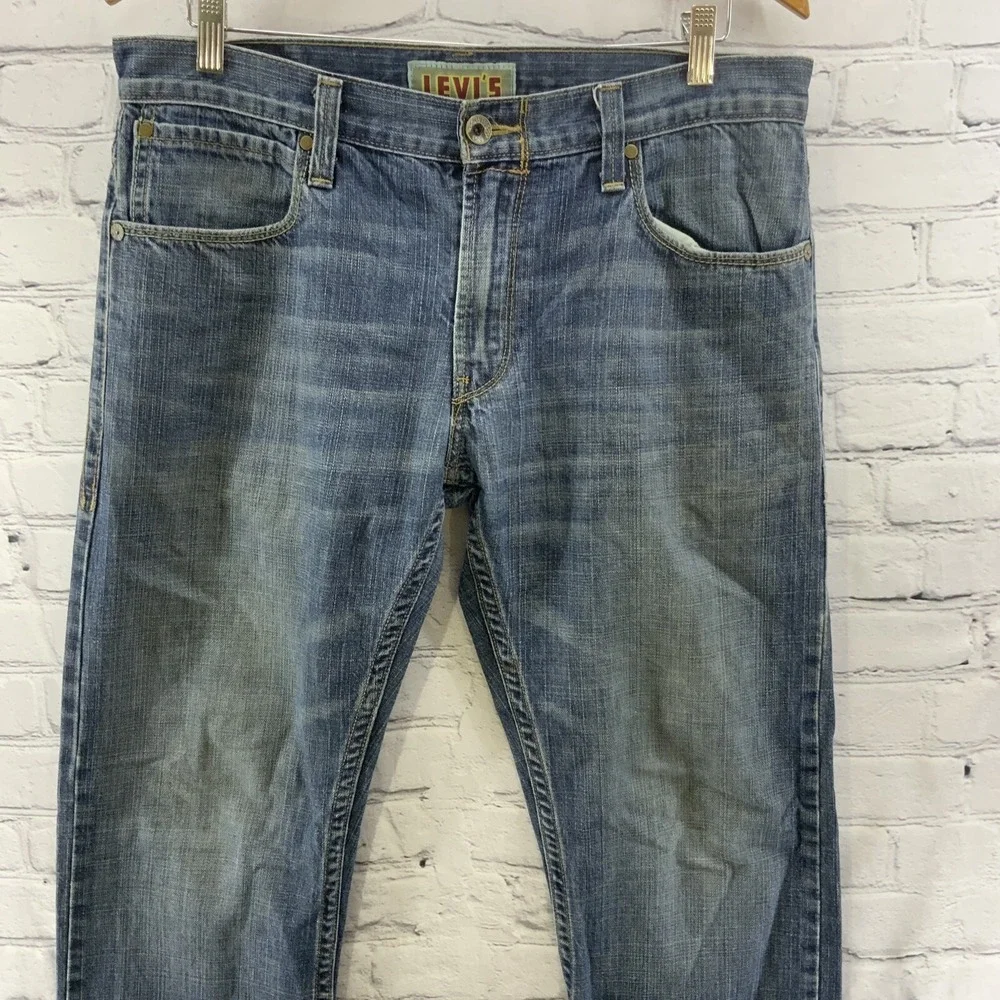 Levi's 514 Slim Straight Blue Jeans Mens Sz 34‎ x 34